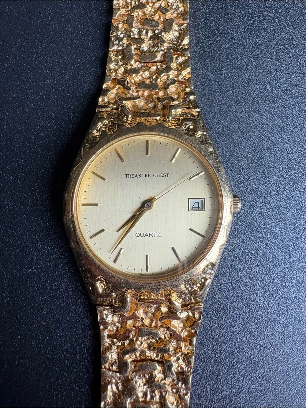 Gold-Tone Unisex Quartz Watch